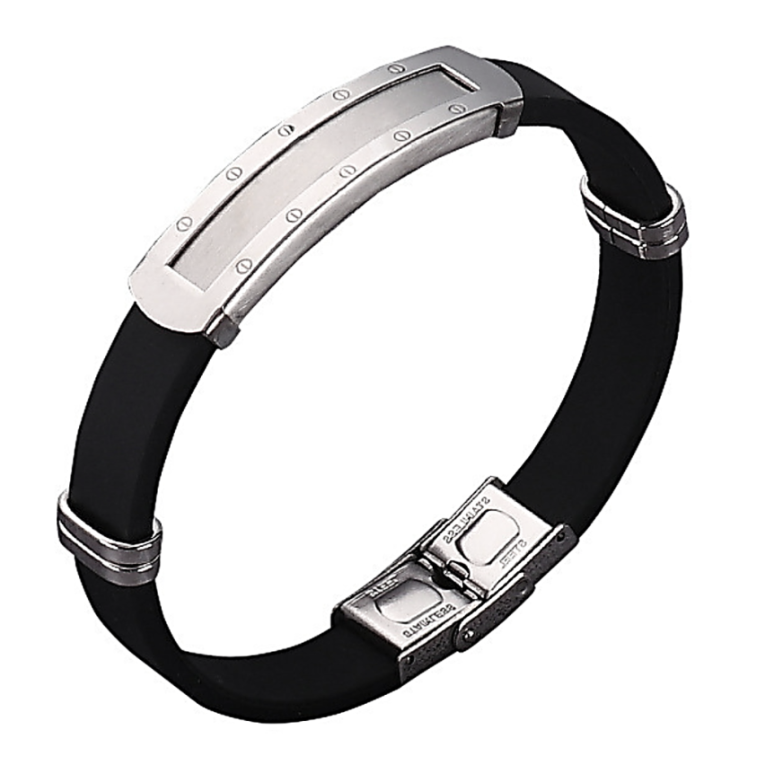 S.Steel Silicone With Plate Men-c