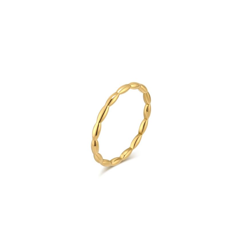 S.Steel Gold Plating Minimalist Women-c 1g - 2mm EU50 - ES10 - US5
