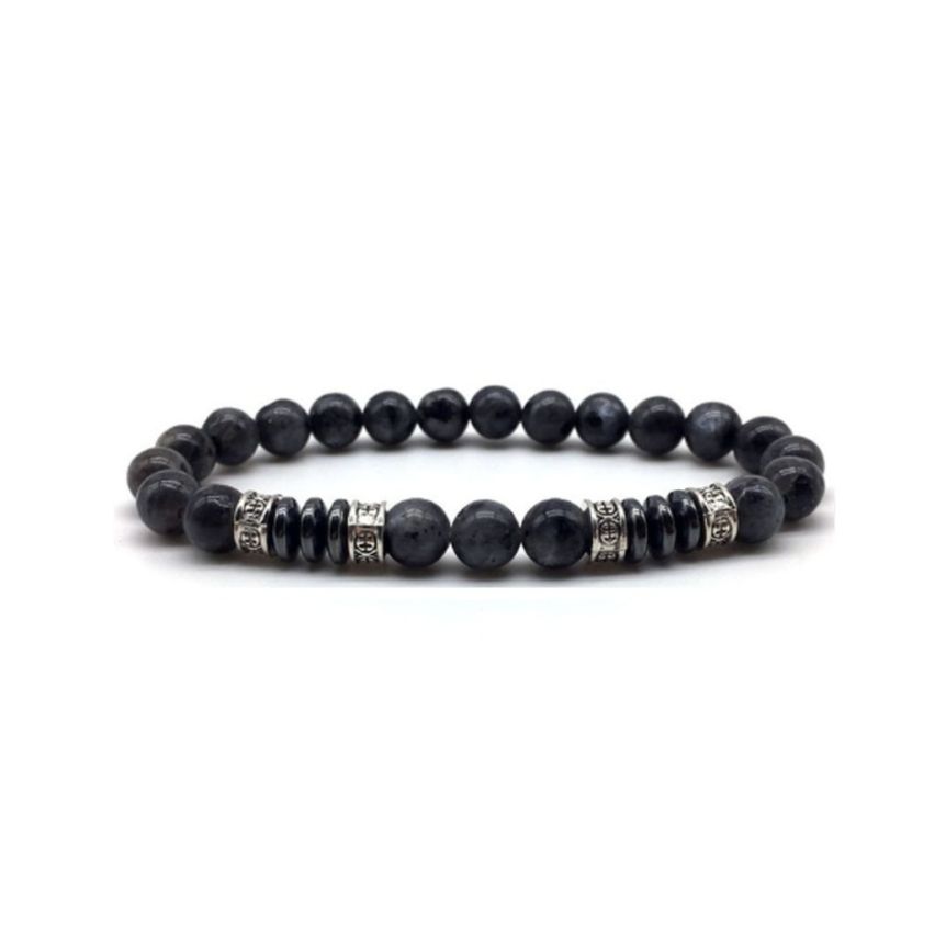S.Steel Natural Stone Beads Men-c 15g