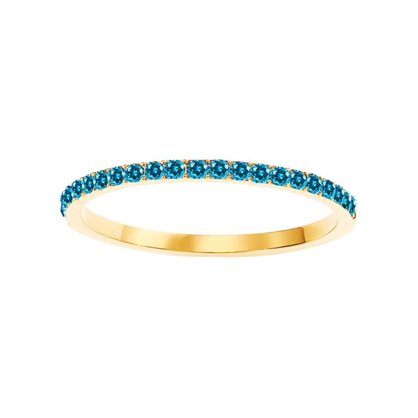 S.Steel New Gold Plating Blue marine Zircon Women-c 2g EU50 - ES10 - US5