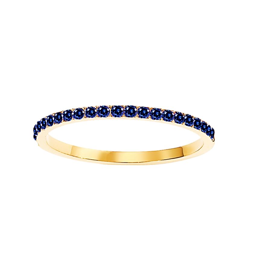 S.Steel New Gold Plating Blue Zircon Women-c 2g EU52 - ES12 - US6