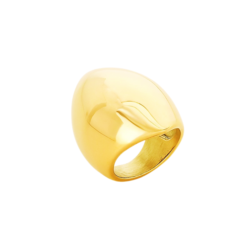 S.Steel New Gold Plating Smooth Women-c 18g EU57 - ES17 - US8