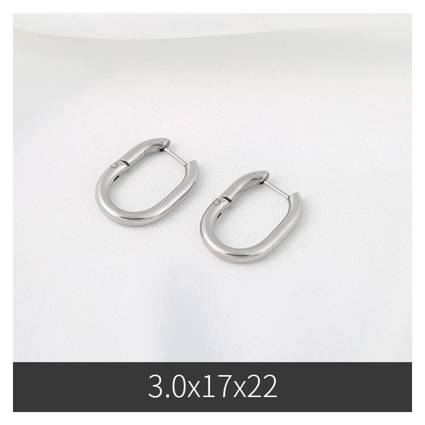 S.Steel S.Steel Hoop c-uone 22x17mm - 3mm