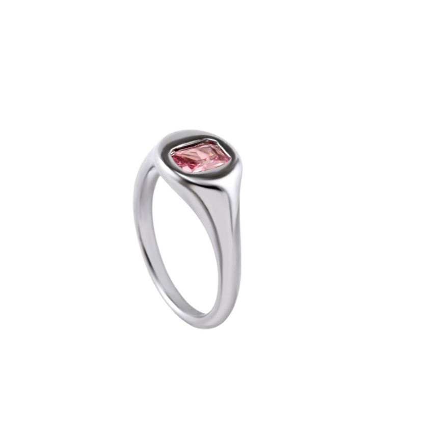 S.Steel New Pink Zircon Women-c 4g - 2.3mm EU54 - ES14 - US7