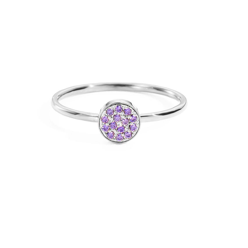 S.Steel New Purple Zircon Women-c 2g EU57 - ES17 - US8