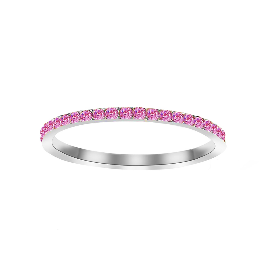 S.Steel New Purple Zircon Women-c 2g EU57 - ES17 - US8