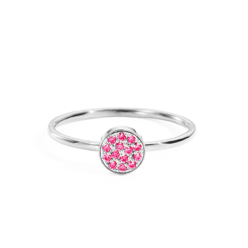 S.Steel New Red Zircon Women-c 2g EU50 - ES10 - US5