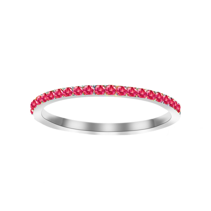 S.Steel New Red Zircon Women-c 2g EU54 - ES14 - US7