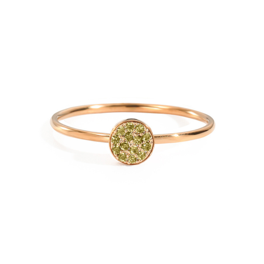 S.Steel New Rose gold Plating Gold Zircon Women-c 2g EU50 - ES10 - US5