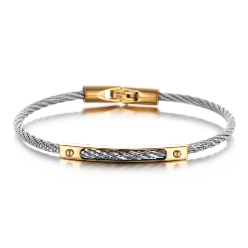 S.Steel New Two plating colors Minimalist Men-c 11g 185x3mm