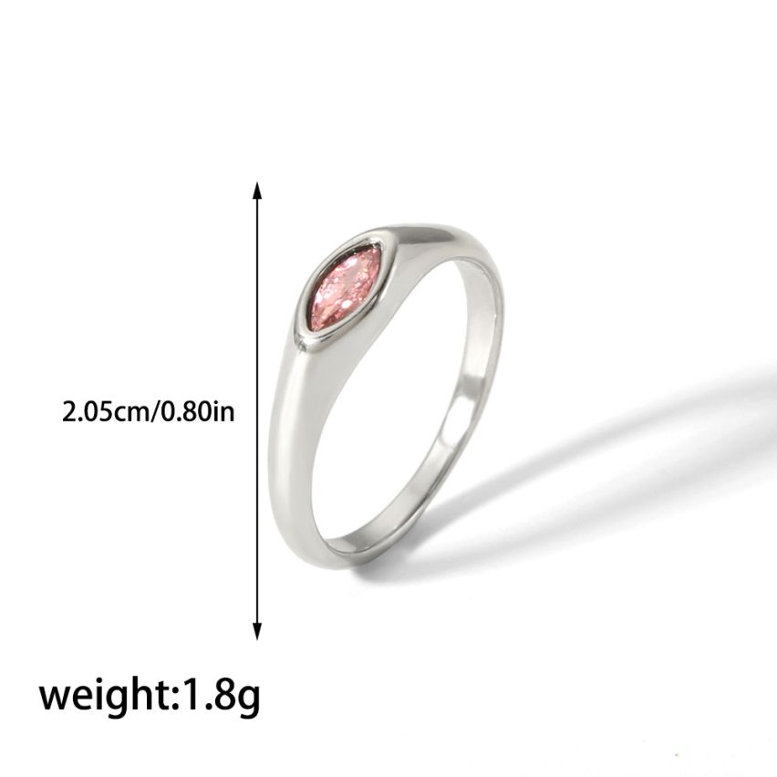 S.Steel New Pink Zircon Women-c 1.8g EU52 - ES12 - US6