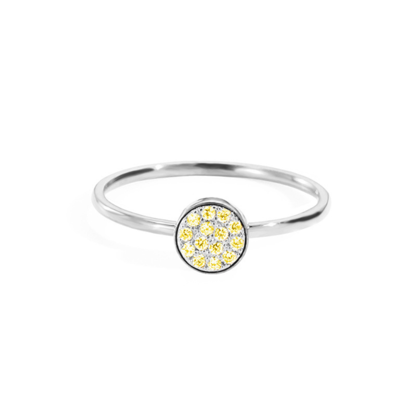 S.Steel New Yellow Zircon Women-c 2g EU50 - ES10 - US5