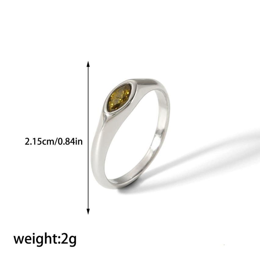 S.Steel New Yellow Zircon Women-c 2g EU54 - ES14 - US7