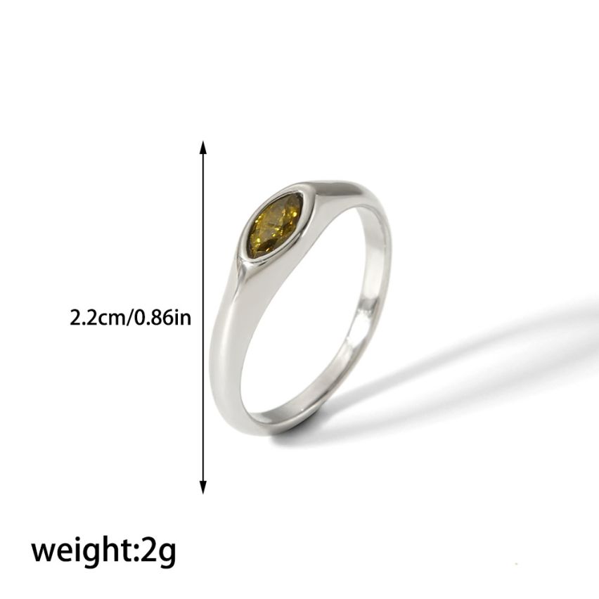 S.Steel New Yellow Zircon Women-c 2g EU57 - ES17 - US8