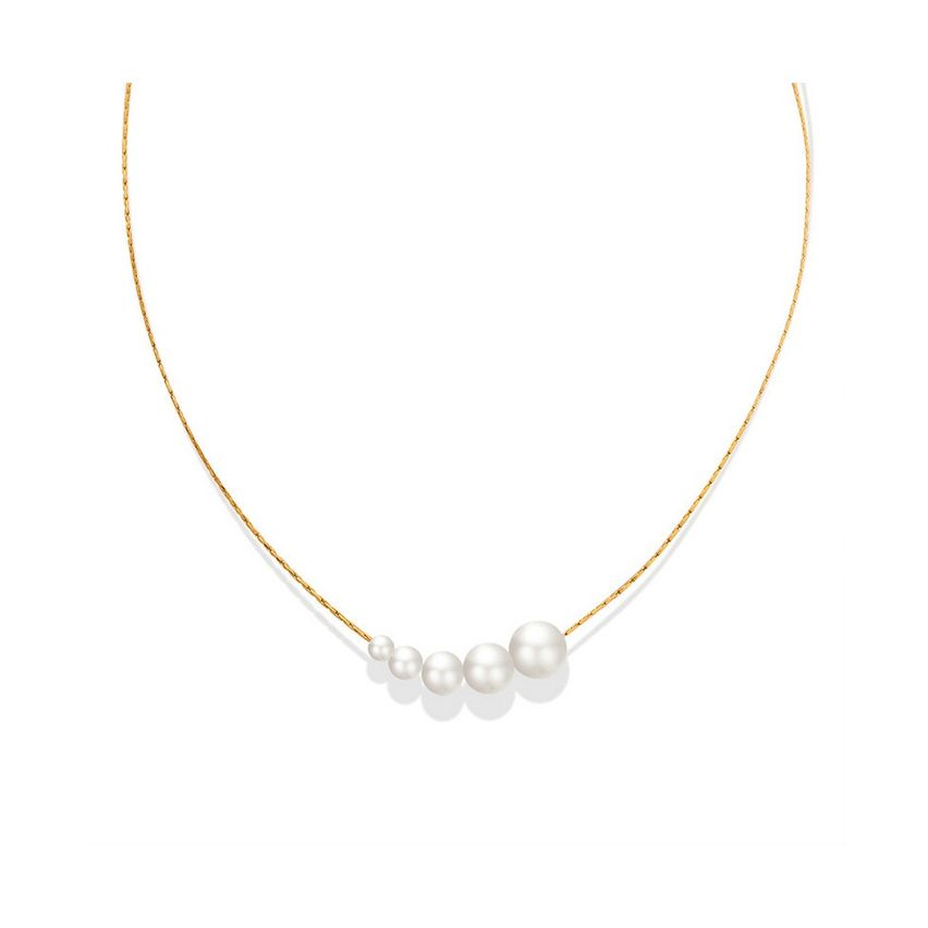 Gold Plating S.Steel and Shell Bead Pearls Pendant