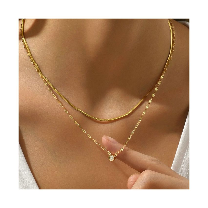Gold Plating S.Steel Minimalist Pendant