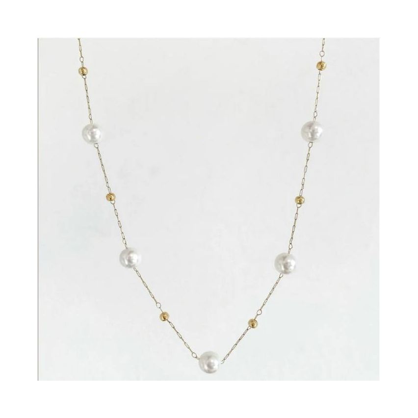 Gold Plating S.Steel Pearls Pendant