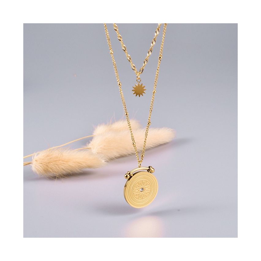 Gold Plating S.Steel Minimalist Pendant