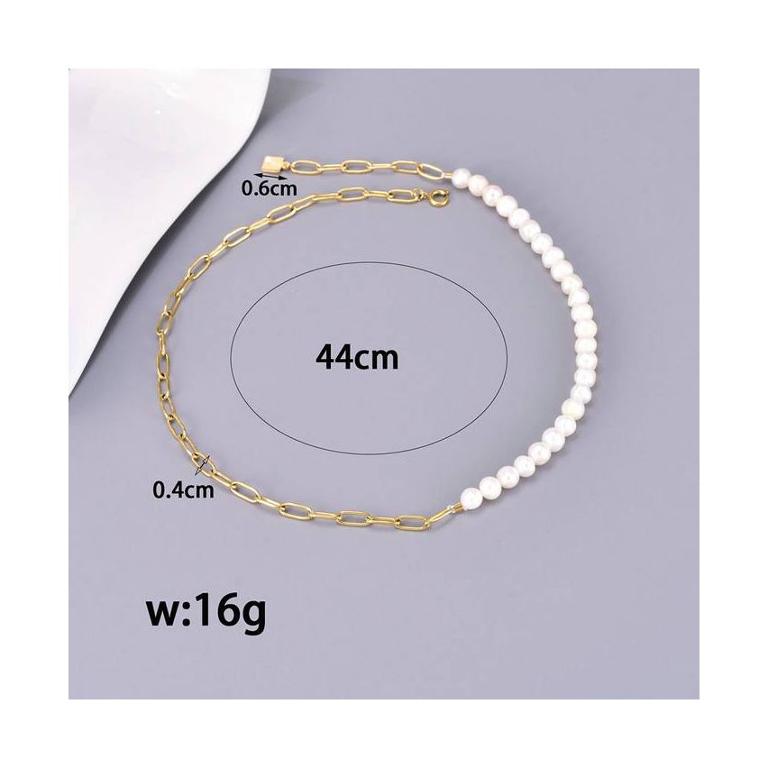 Gold Plating S.Steel Pearls Pendant