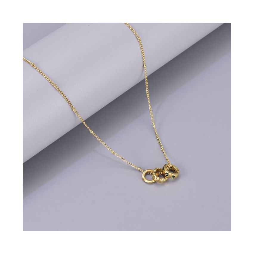 Gold Plating S.Steel Minimalist Pendant