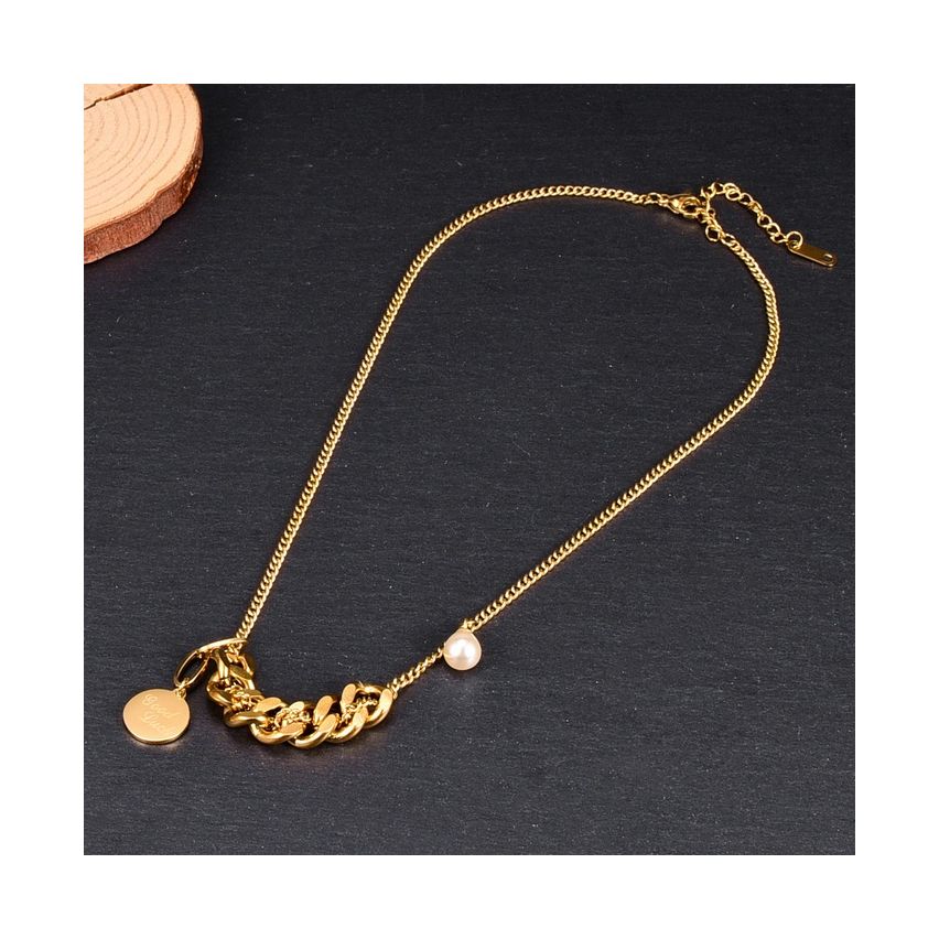 Gold Plating S.Steel Links Pendant