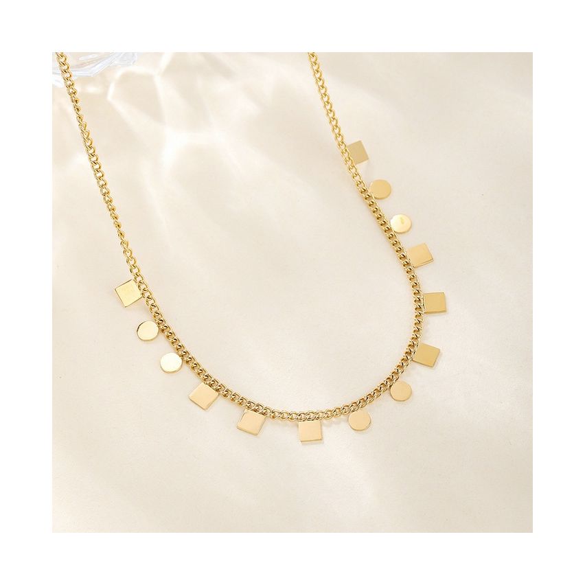Gold Plating S.Steel Minimalist Pendant