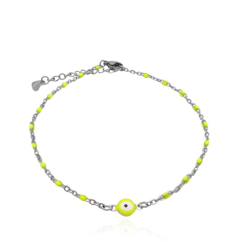 S.Steel Yellow Anklets Women-c 4g