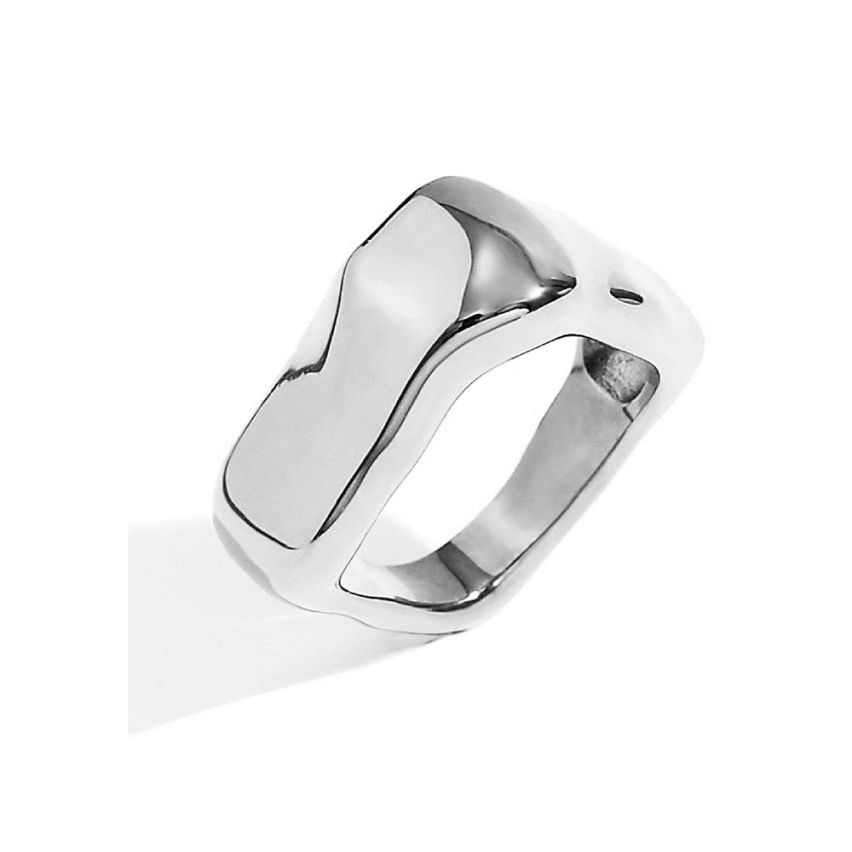 Shiny S.Steel Smooth Ring