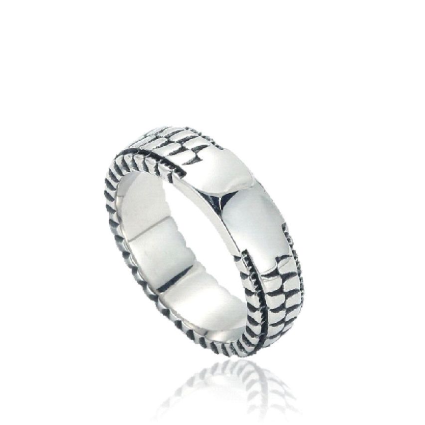 Antique silver S.Steel Balinese Ring
