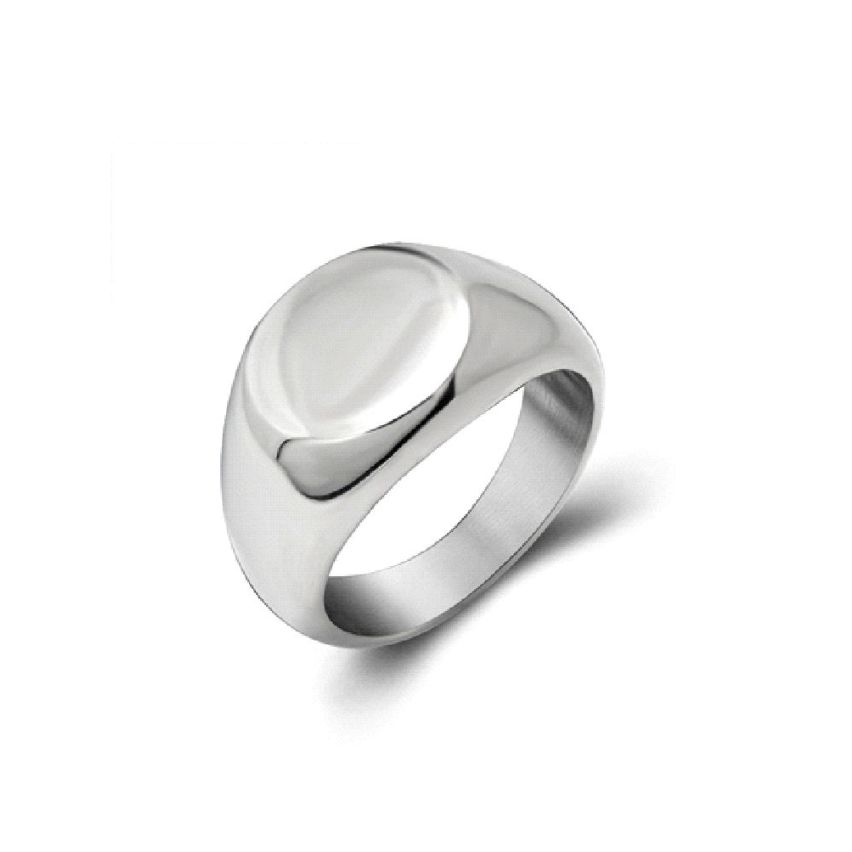 Shiny S.Steel With Plate Ring