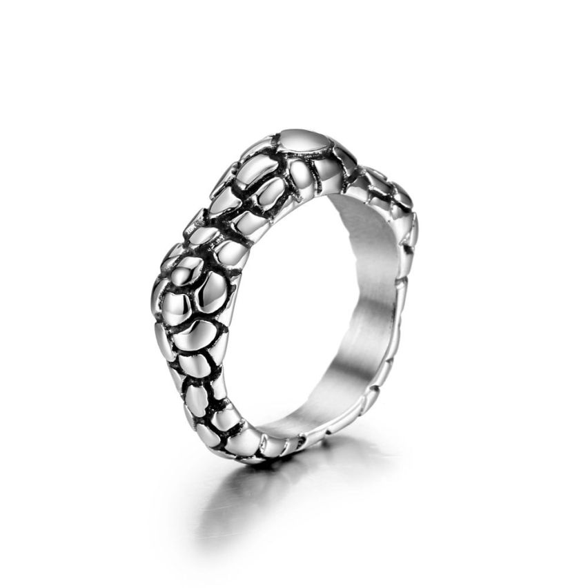 Antique silver S.Steel Balinese Ring