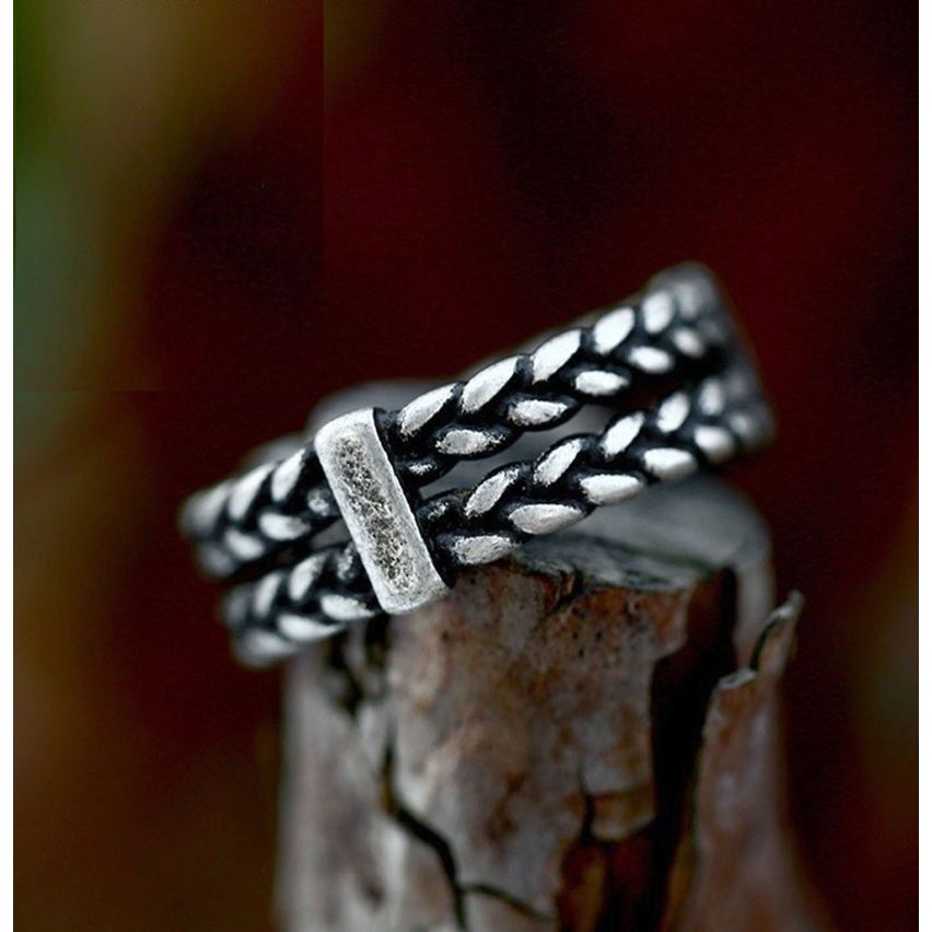 Antique silver S.Steel Balinese Ring