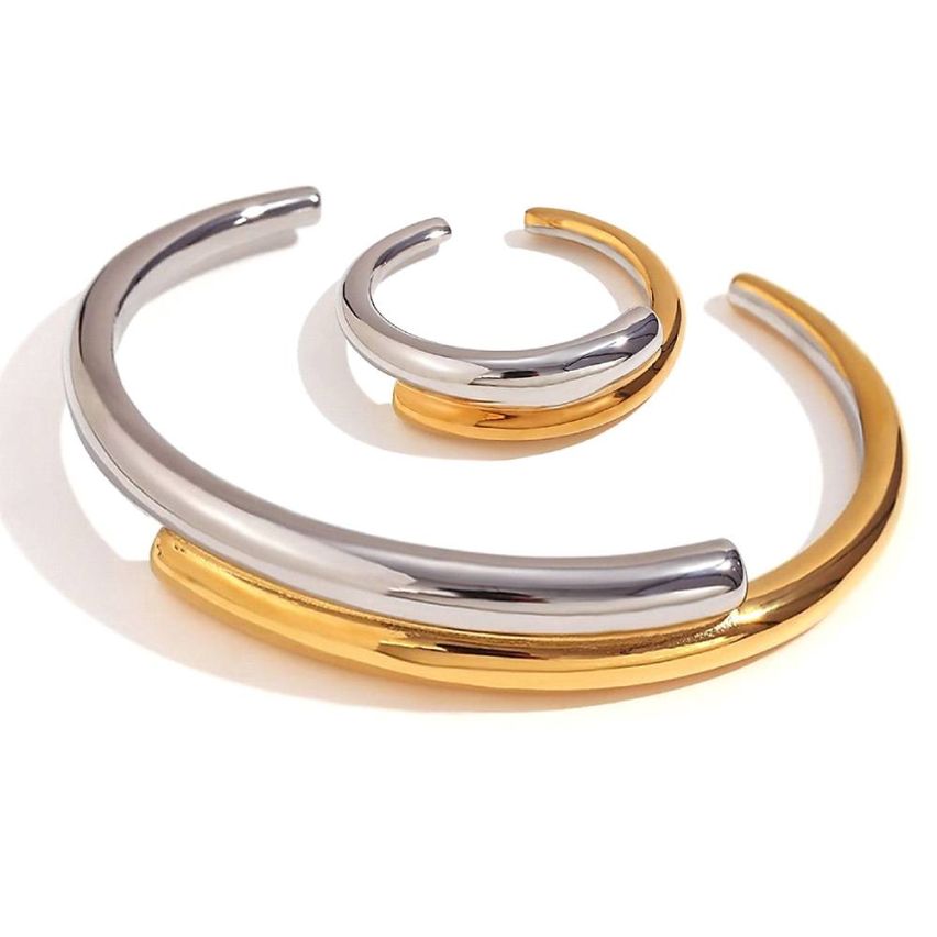 Two plating color  S.Steel Smooth Ring