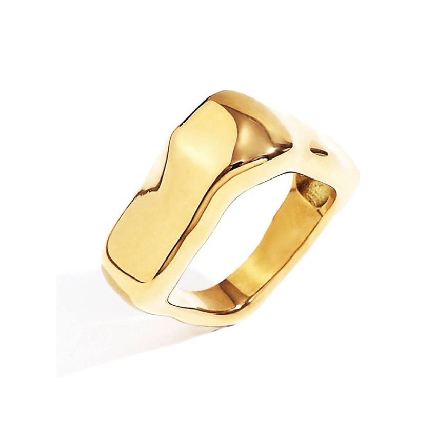 Gold Plating S.Steel Smooth Ring