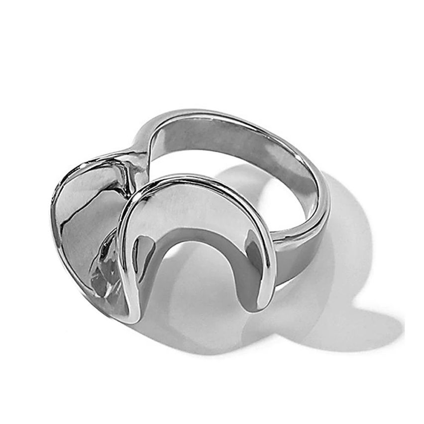 Shiny S.Steel Smooth Ring