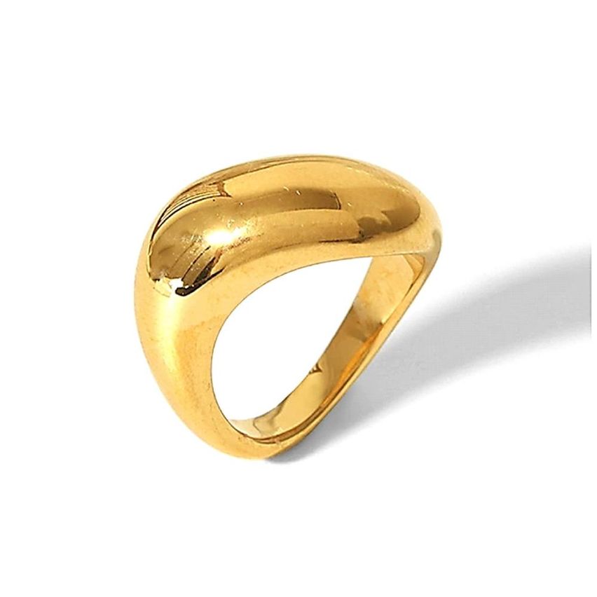 Gold Plating S.Steel Smooth Ring