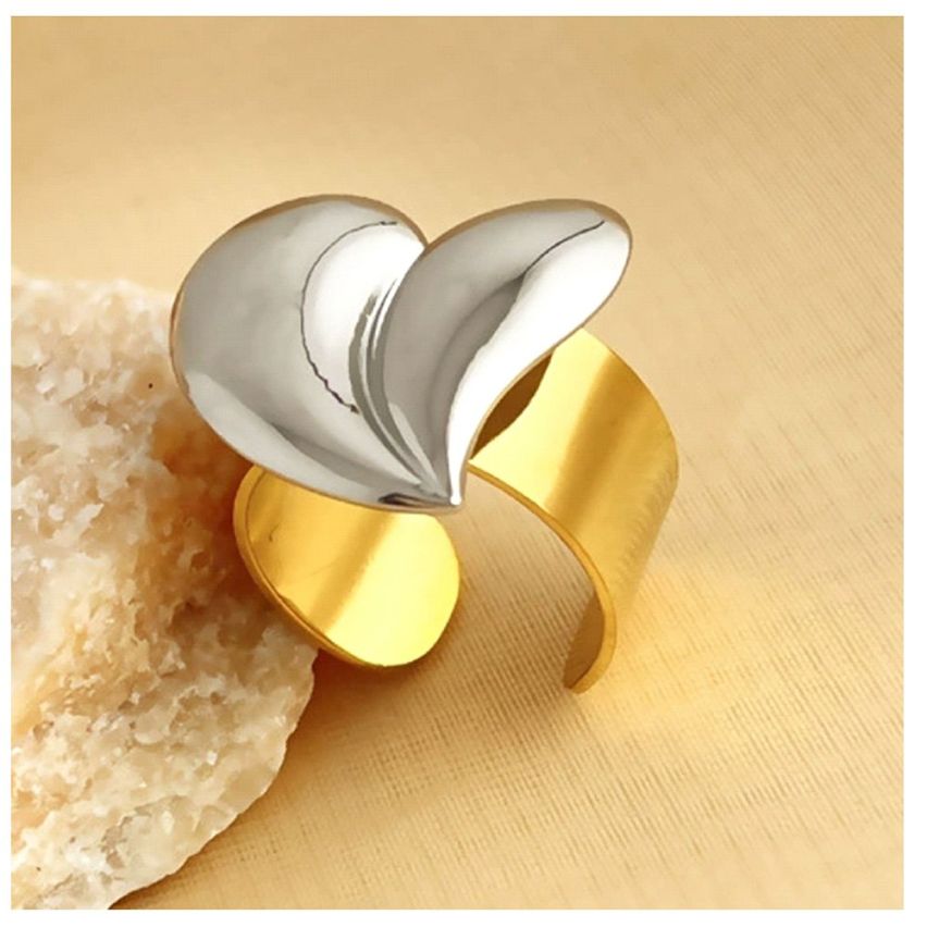 Two plating color  S.Steel Geometric Ring