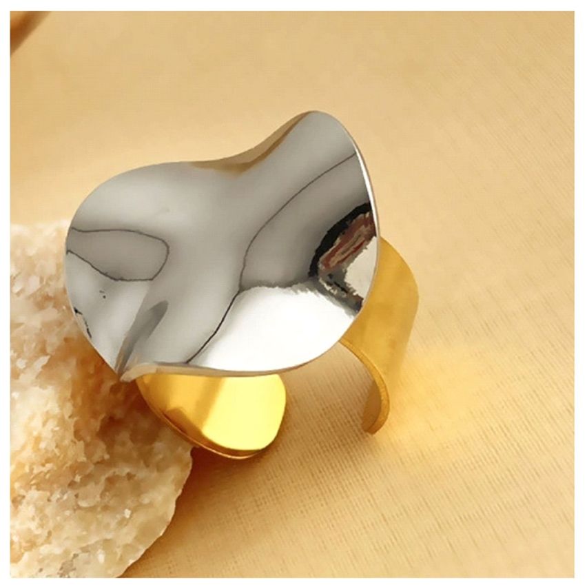 Two plating color  S.Steel Geometric Ring