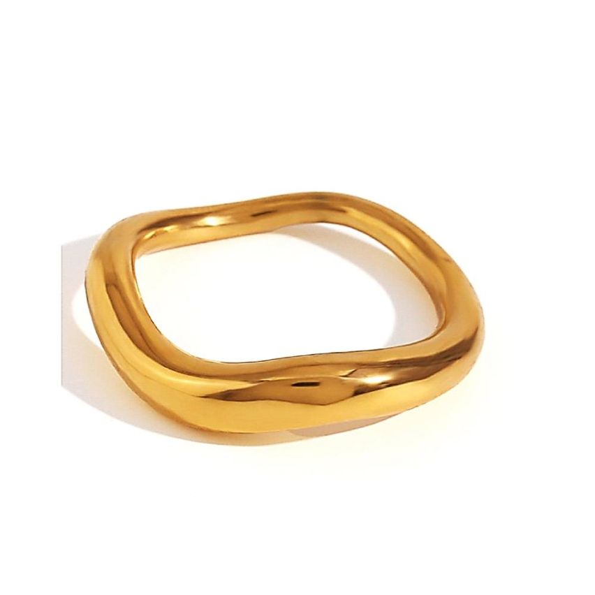 Gold Plating S.Steel Smooth Ring