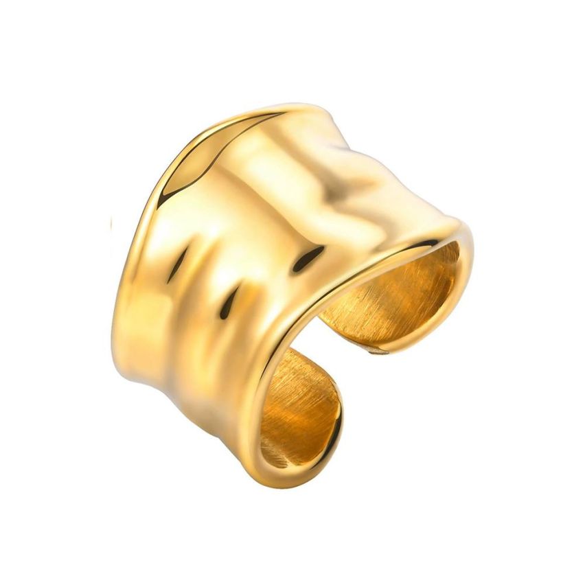 Gold Plating S.Steel Smooth Ring