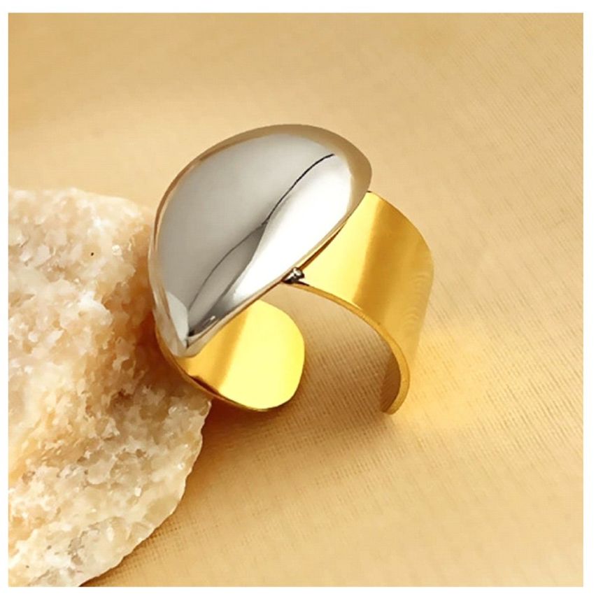 Two plating color  S.Steel Geometric Ring