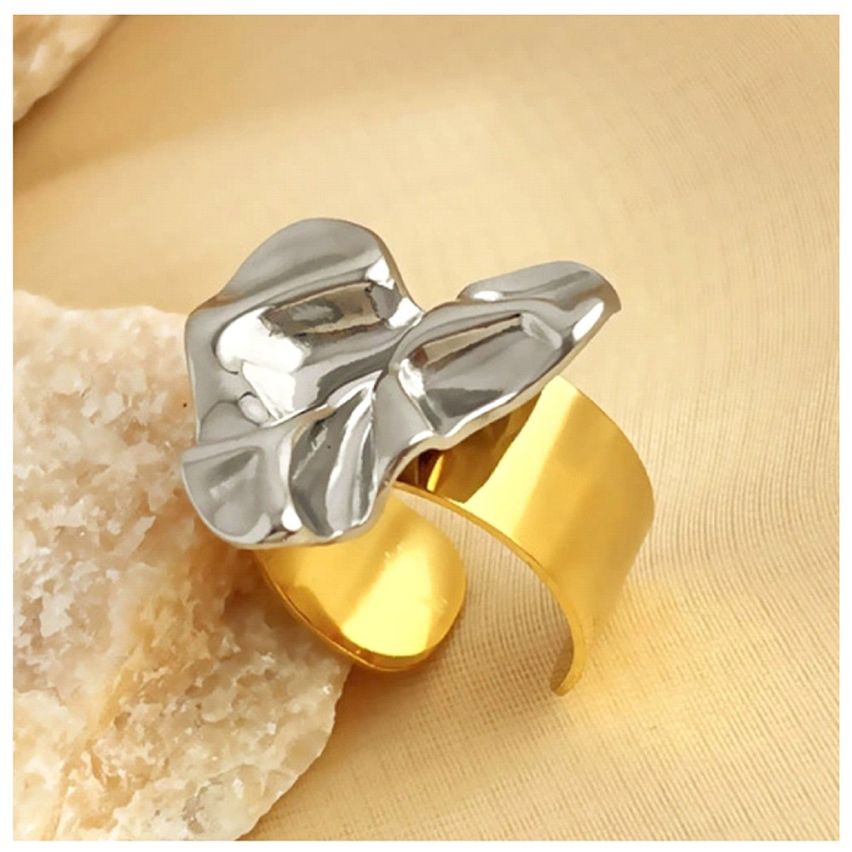 Two plating color  S.Steel Geometric Ring