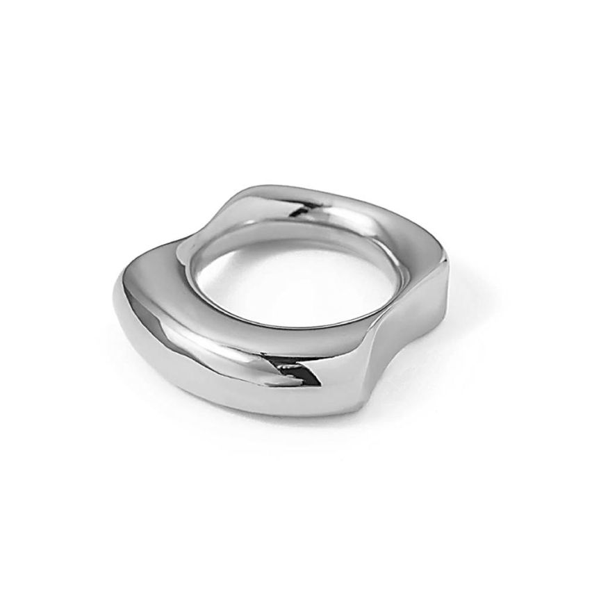 Shiny S.Steel Smooth Ring