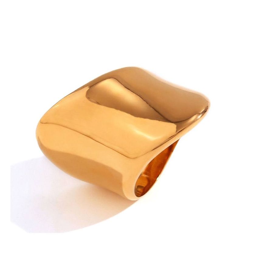Gold Plating S.Steel Smooth Ring
