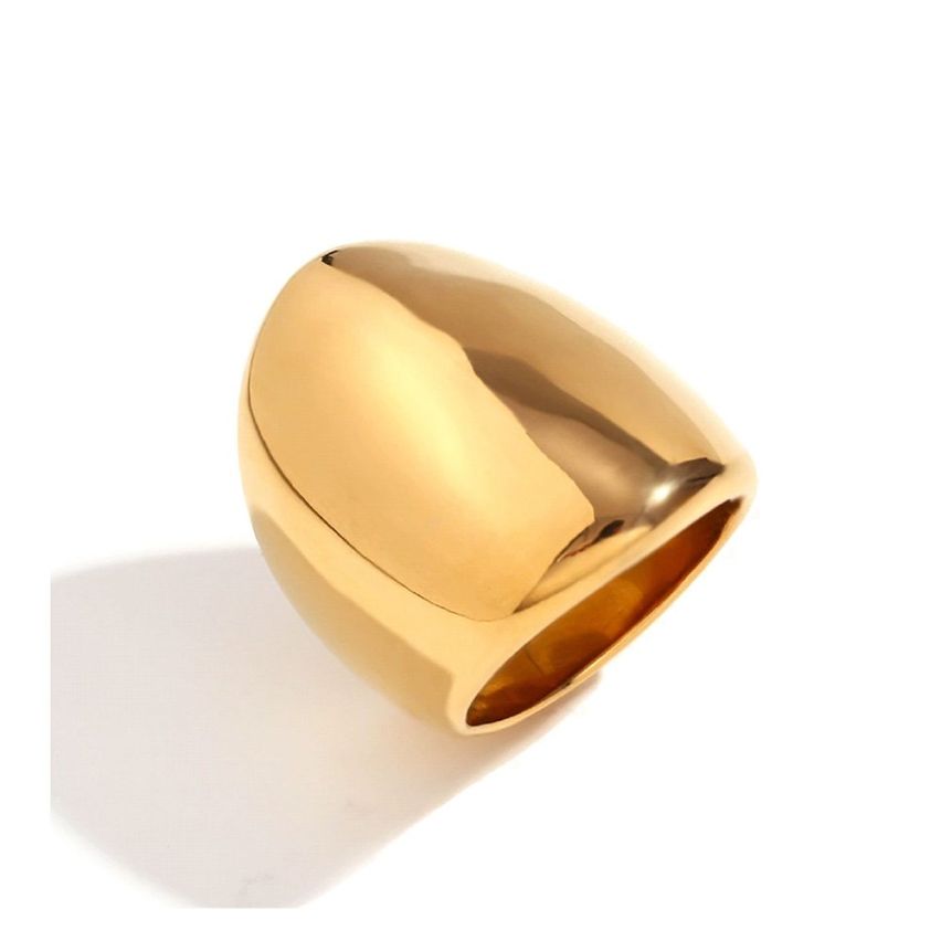 Gold Plating S.Steel Smooth Ring