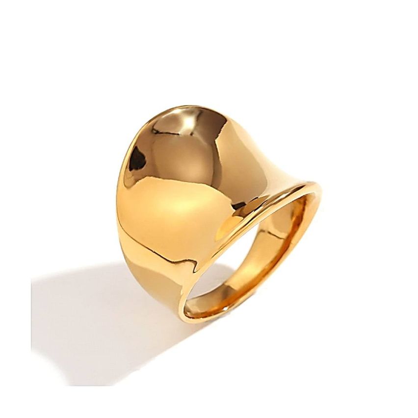 Gold Plating S.Steel Smooth Ring