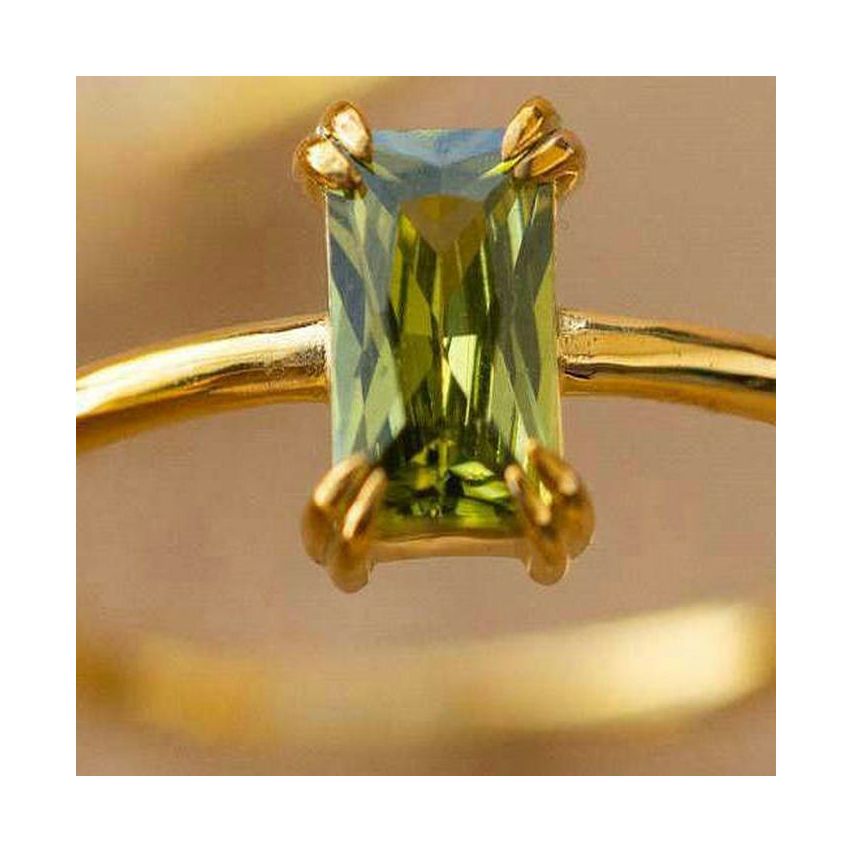 Gold Plating S.Steel Zircon Ring
