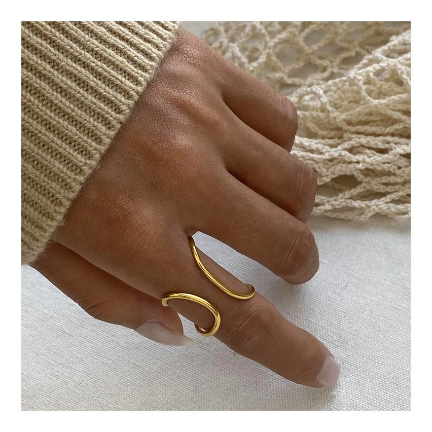 Gold Plating S.Steel Smooth Ring