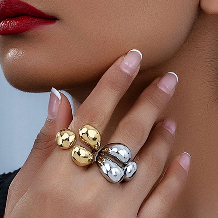 Gold Plating S.Steel Smooth Ring