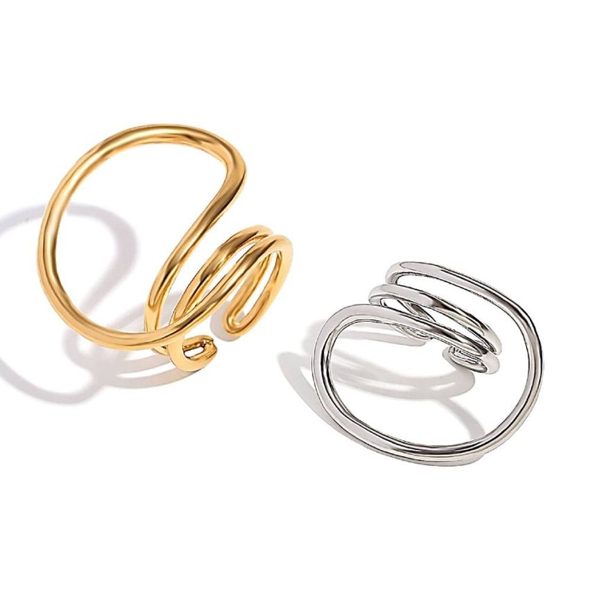S.Steel Geometric Ring
